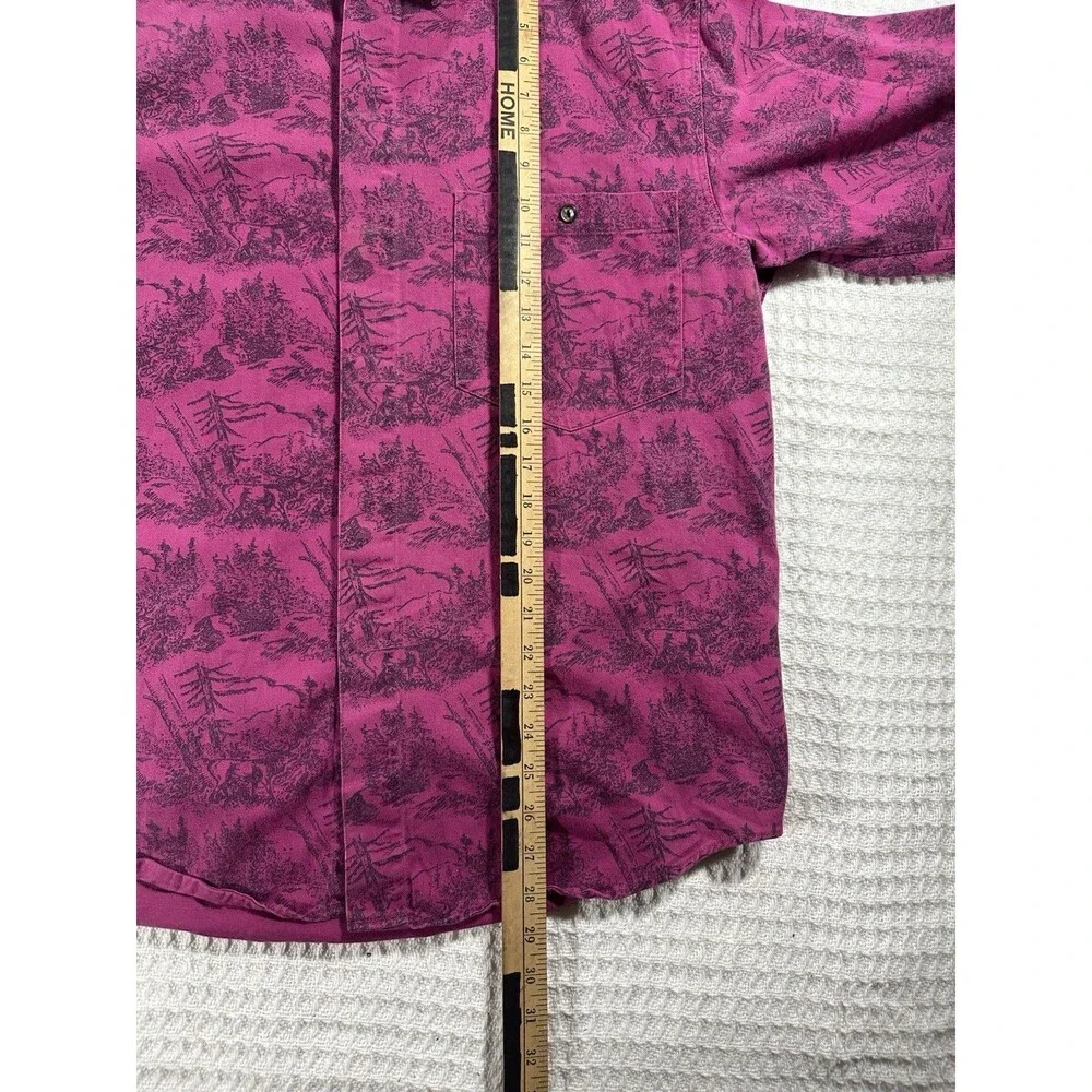 RARE Levi’s Sutter Creek M | 80s Magenta Forest | Hidden Placket + MOP‎ Buttons